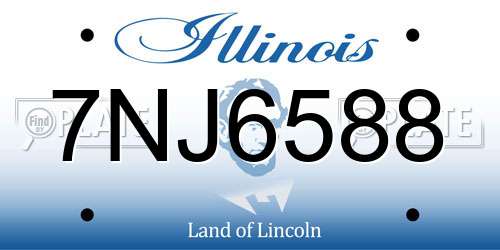 7NJ6588 Illinois License Plate