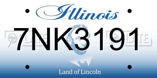 7NK3191 Illinois License Plate