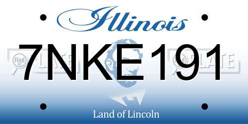 7NKE191 Illinois License Plate