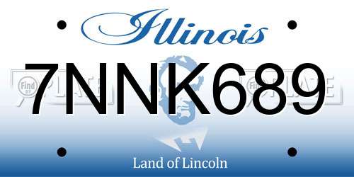 7NNK689 Illinois License Plate