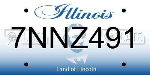 7NNZ491 Illinois License Plate