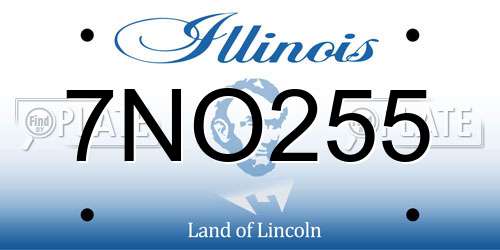 7NO255 Illinois License Plate