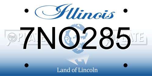 7NO285 Illinois License Plate