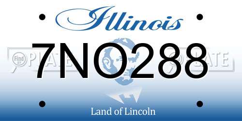 7NO288 Illinois License Plate