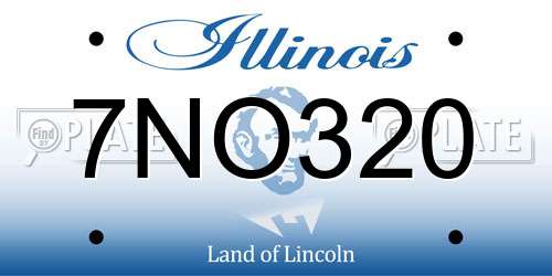7NO320 Illinois License Plate