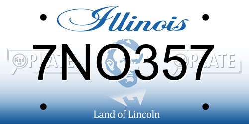 7NO357 Illinois License Plate