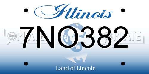 7NO382 Illinois License Plate