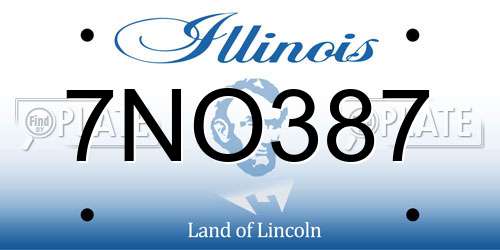 7NO387 Illinois License Plate
