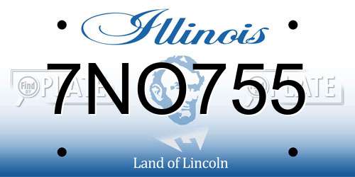 7NO755 Illinois License Plate
