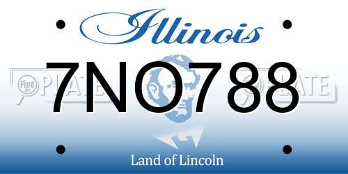 7NO788 Illinois License Plate