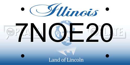 7NOE20 Illinois License Plate