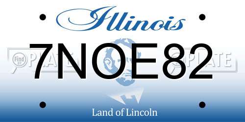 7NOE82 Illinois License Plate