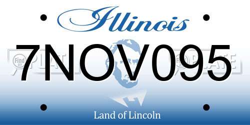 7NOV095 Illinois License Plate