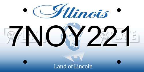 7NOY221 Illinois License Plate