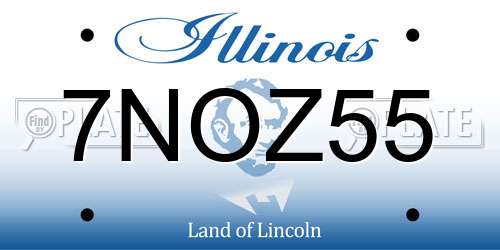 7NOZ55 Illinois License Plate