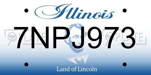 7NPJ973 Illinois License Plate