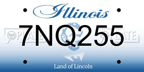 7NQ255 Illinois License Plate