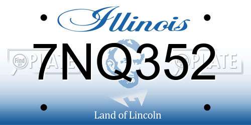 7NQ352 Illinois License Plate