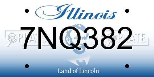 7NQ382 Illinois License Plate