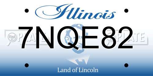 7NQE82 Illinois License Plate