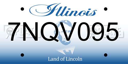 7NQV095 Illinois License Plate