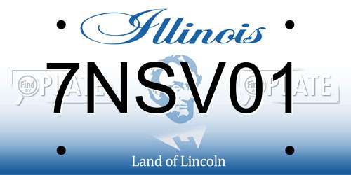 7NSV01 Illinois License Plate