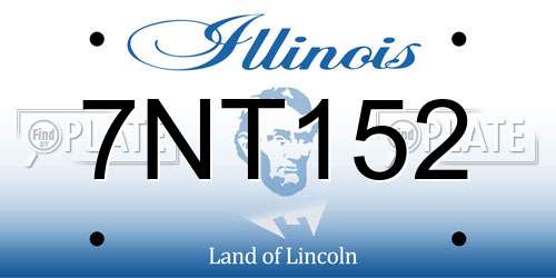 7NT152 Illinois License Plate