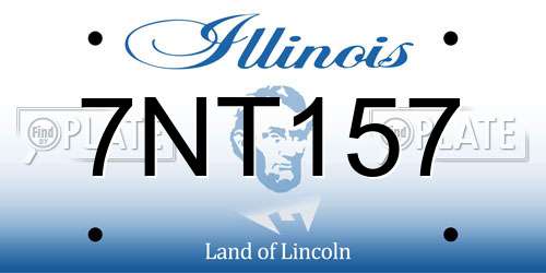 7NT157 Illinois License Plate