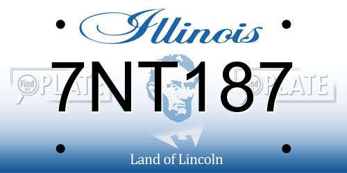 7NT187 Illinois License Plate