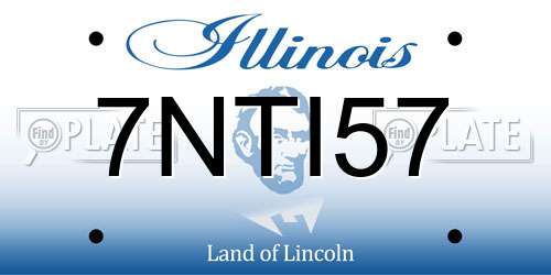7NTI57 Illinois License Plate