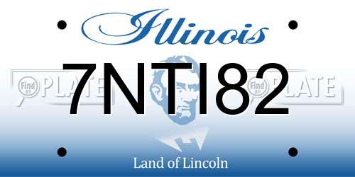 7NTI82 Illinois License Plate