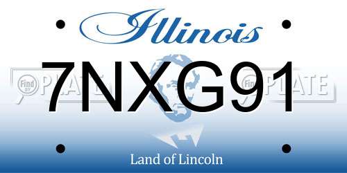 7NXG91 Illinois License Plate