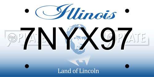7NYX97 Illinois License Plate