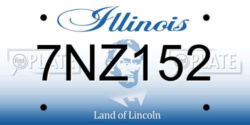 7NZ152 Illinois License Plate