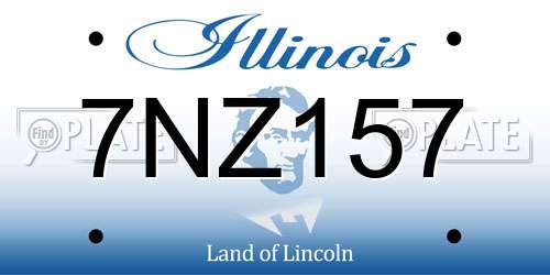 7NZ157 Illinois License Plate