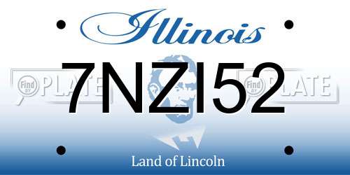 7NZI52 Illinois License Plate