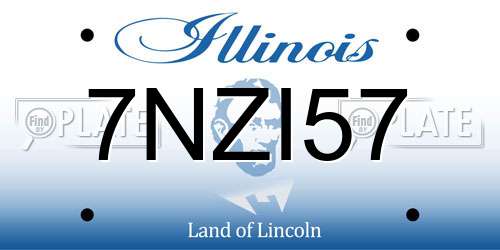 7NZI57 Illinois License Plate