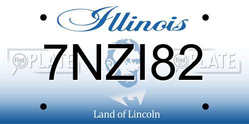 7NZI82 Illinois License Plate