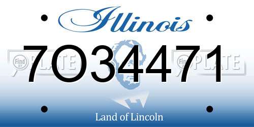 7O34471 Illinois License Plate