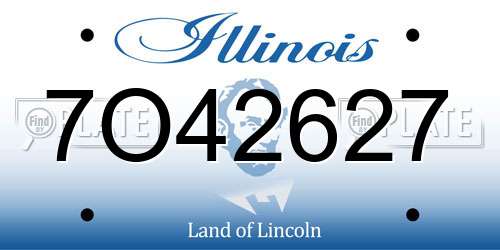7O42627 Illinois License Plate
