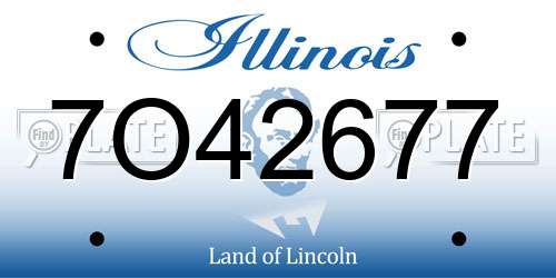 7O42677 Illinois License Plate