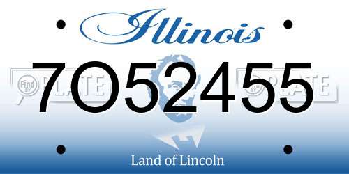 7O52455 Illinois License Plate