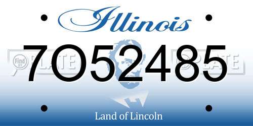 7O52485 Illinois License Plate