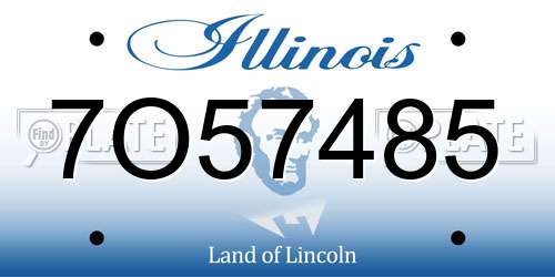 7O57485 Illinois License Plate