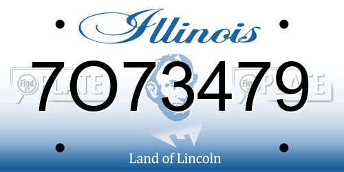 7O73479 Illinois License Plate