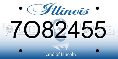 7O82455 Illinois License Plate