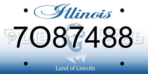7O87488 Illinois License Plate