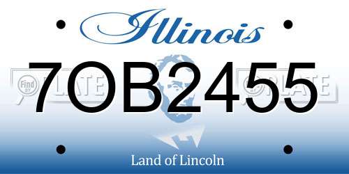 7OB2455 Illinois License Plate