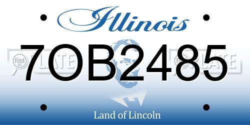 7OB2485 Illinois License Plate