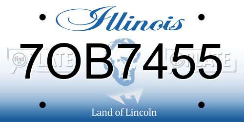 7OB7455 Illinois License Plate